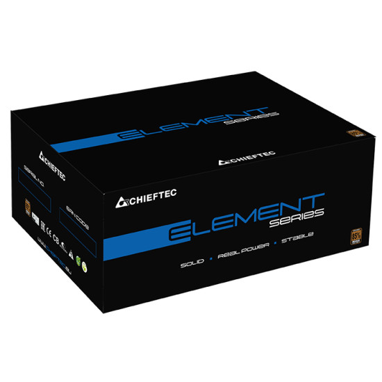 Power Supply|CHIEFTEC|600 Watts|Efficiency 80 PLUS BRONZE|PFC Active|ELP-600S