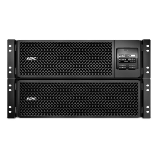 APC Smart-UPS On-Line SRT8KRMXLI - 8kW/VA, 6x C13 + 4x C19 + hardwire 1phase output, rack mountable, Embedded NMC APC Smart-UPS On-Line SRT8KRMXLI - 8kW/VA, 6x C13 + 4x C19 + hardwire 1phase output, rack mountable, Embedded NMC