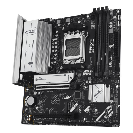 Mainboard|ASUS|AMD B850|SAM5|Micro-ATX|Memory DDR5|Memory slots 4|1xPCI-Express 4.0 16x|1xPCI-Express 5.0 16x|3xM.2|1xHDMI|2xDisplayPort|4xUSB 2.0|4xUSB 3.2|1xRJ45|3xAudio port|PRIMEB850M-A-CSM Mainboard|ASUS|AMD B850|SAM5|Micro-ATX|Memory DDR5|Memory slots 4|1xPCI-Express 4.0 16x|1xPCI-Express 5.0 16x|3xM.2|1xHDMI|2xDisplayPort|4xUSB 2.0|4xUSB 3.2|1xRJ45|3xAudio port|PRIMEB850M-A-CSM