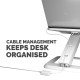 Fellowes Laptop Stand for Desk - Hana LT Laptop Stand for the Home and Office - Adjustable Laptop Stand with 3 Height Adjustments - Max Monitor Size 19", Max Weight 4.5KG - White Fellowes Laptop Stand for Desk - Hana LT Laptop Stand for the Home and Office - Adjustable Laptop Stand with 3 Height Adjustments - Max Monitor Size 19", Max Weight 4.5KG - White