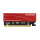 PCEM2-S PCIe x16 - M.2 NVMe M-key slot adapter, w. passive alu heatsink