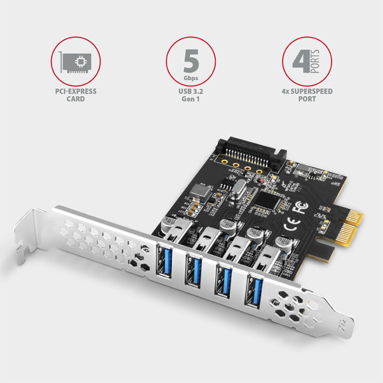 I/O CARD USB PCIE 4PORT/PCEU-43RS AXAGON I/O CARD USB PCIE 4PORT/PCEU-43RS AXAGON
