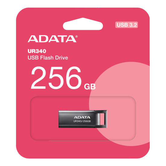 MEMORY DRIVE FLASH USB3.2 256G/BLACK AROY-UR340-256GBK ADATA MEMORY DRIVE FLASH USB3.2 256G/BLACK AROY-UR340-256GBK ADATA