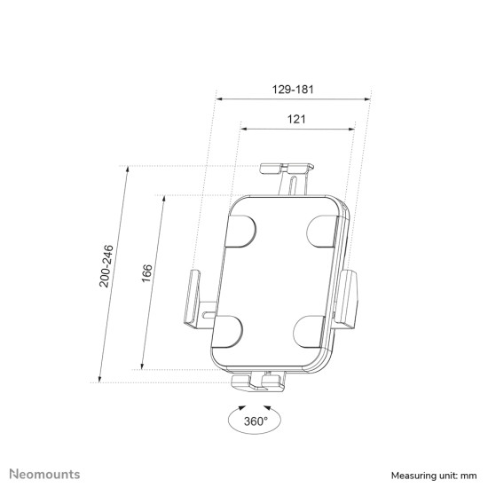 Neomounts WL15-625WH1 Tablet wall mount 7.9-11" - lockable - universal Neomounts WL15-625WH1 Tablet wall mount 7.9-11" - lockable - universal