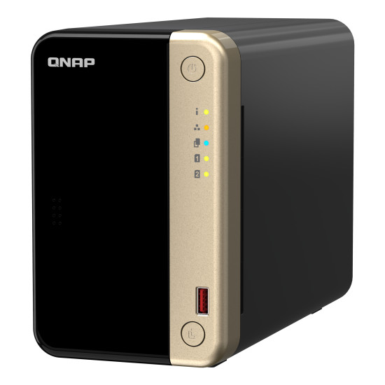 QNAP TS-264 NAS Tower Intel® Celeron® N5095 8 GB 0 TB QNAP QTS Black, Gold QNAP TS-264 NAS Tower Intel® Celeron® N5095 8 GB 0 TB QNAP QTS Black, Gold