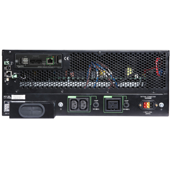 APC Smart-UPS On-Line, 5kVA/5kW, Rack/Tower, 230V, 2x IEC C13+1x IEC C19+Hard wire 3-wire (H+N+E) outlets, Network Card, W/O rail kit APC Smart-UPS On-Line, 5kVA/5kW, Rack/Tower, 230V, 2x IEC C13+1x IEC C19+Hard wire 3-wire (H+N+E) outlets, Network Card, W/O rail kit