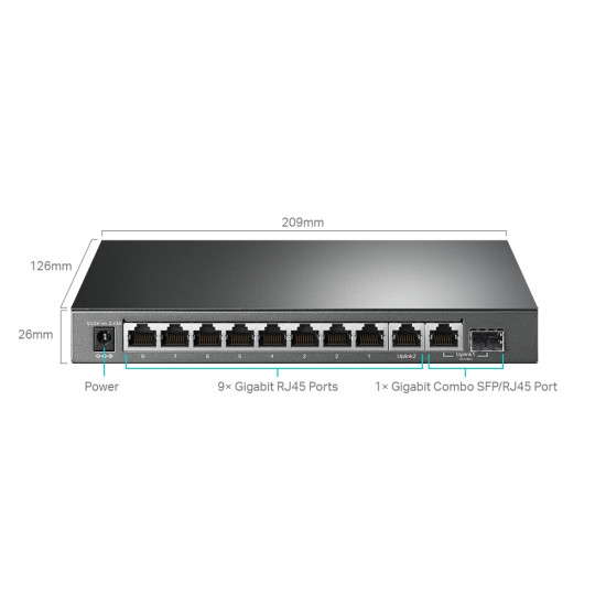 10-Port Gigabit Easy Smart Switch with 8-Port PoE+ 10-Port Gigabit Easy Smart Switch with 8-Port PoE+