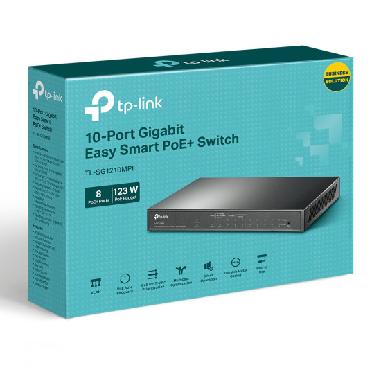 10-Port Gigabit Easy Smart Switch with 8-Port PoE+ 10-Port Gigabit Easy Smart Switch with 8-Port PoE+