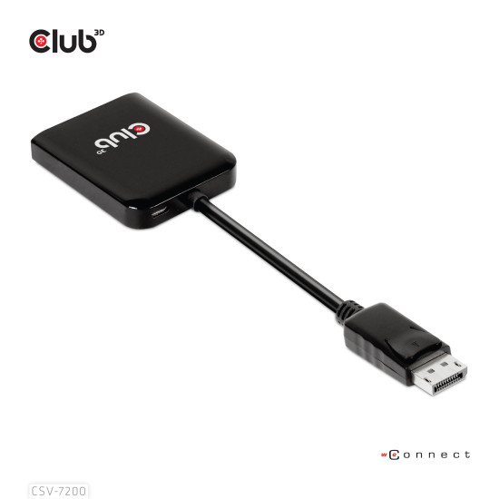 CLUB3D Multistream Transport (MST) Hub DisplayPort™1.4 to DisplayPort™1.4 Dual Monitor 4K60Hz M/F CLUB3D Multistream Transport (MST) Hub DisplayPort™1.4 to DisplayPort™1.4 Dual Monitor 4K60Hz M/F