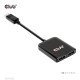 CLUB3D Multistream Transport (MST) Hub DisplayPort™1.4 to DisplayPort™1.4 Dual Monitor 4K60Hz M/F CLUB3D Multistream Transport (MST) Hub DisplayPort™1.4 to DisplayPort™1.4 Dual Monitor 4K60Hz M/F