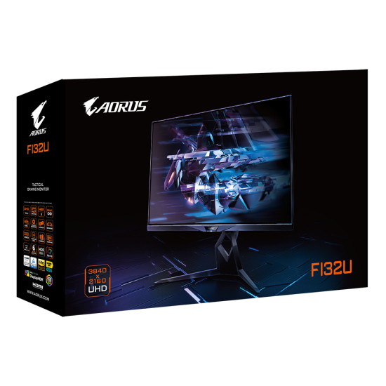 Gigabyte Aorus FI32U computer monitor 80 cm (31.5") 3840 x 2160 pixels 4K Ultra HD Black