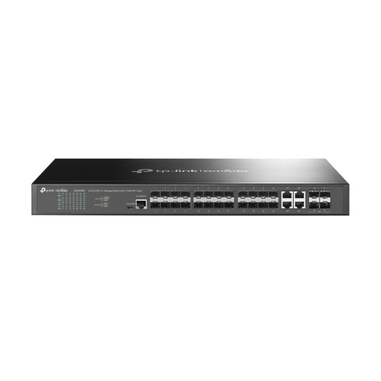 Omada 24-Port SFP L2+ Managed Switch with 4 10GE SFP+ Slots Omada 24-Port SFP L2+ Managed Switch with 4 10GE SFP+ Slots