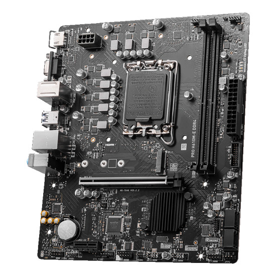 Mainboard|MSI|Intel H610|LGA1700|MicroATX|Memory DDR4|Memory slots 2|1xPCI-Express 1x|1xPCI-Express 16x|1xM.2|1x15pin D-sub|1xHDMI|4xUSB 2.0|2xUSB 3.2|1xPS/2|1xRJ45|3xAudio port|PROH610M-EDDR4 Mainboard|MSI|Intel H610|LGA1700|MicroATX|Memory DDR4|Memory slots 2|1xPCI-Express 1x|1xPCI-Express 16x|1xM.2|1x15pin D-sub|1xHDMI|4xUSB 2.0|2xUSB 3.2|1xPS/2|1xRJ45|3xAudio port|PROH610M-EDDR4