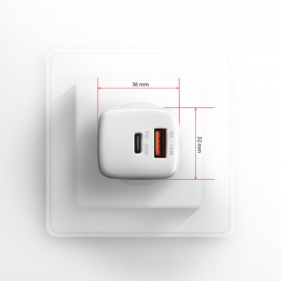 Axagon ACU-PQ20W mobile device charger Universal White AC Fast charging Indoor Axagon ACU-PQ20W mobile device charger Universal White AC Fast charging Indoor