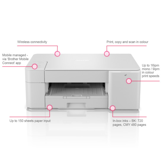 Brother DCP-J1200W multifunction printer Inkjet A4 1200 x 6000 DPI Wi-Fi Brother DCP-J1200W multifunction printer Inkjet A4 1200 x 6000 DPI Wi-Fi