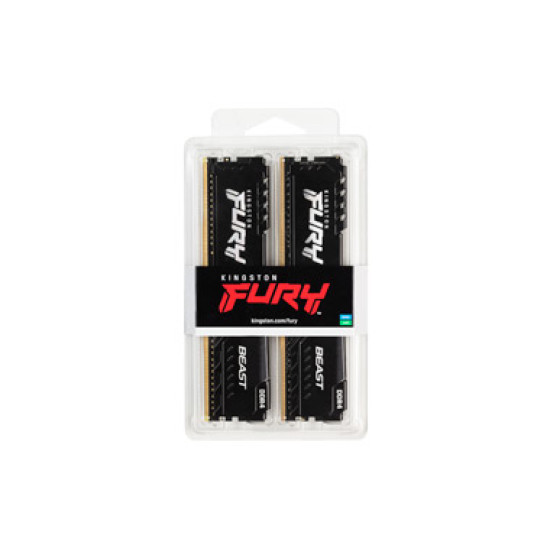 Kingston DRAM 32GB 3600MT/s DDR4 CL18 DIMM (Kit of 2) FURY Beast Black Kingston DRAM 32GB 3600MT/s DDR4 CL18 DIMM (Kit of 2) FURY Beast Black