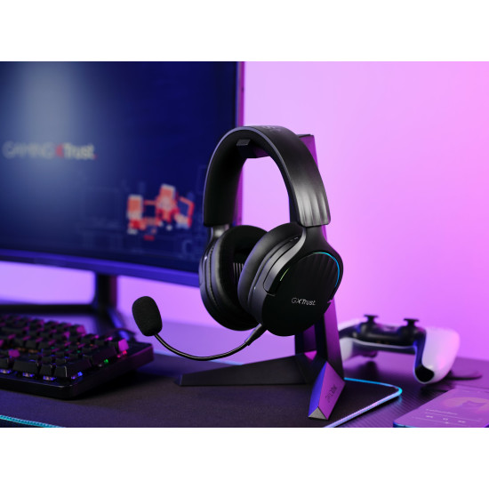 Trust GXT 491 Fayzo Headset Wired & Wireless Head-band Gaming USB Type-C Bluetooth Black Trust GXT 491 Fayzo Headset Wired & Wireless Head-band Gaming USB Type-C Bluetooth Black