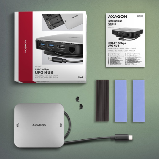 NB ACC DOCKING STATION/NVME/SATA 9IN1 HMC-UFO AXAGON NB ACC DOCKING STATION/NVME/SATA 9IN1 HMC-UFO AXAGON