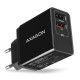 Axagon ACU-QS24 mobile device charger Smartphone Black AC Fast charging Indoor Axagon ACU-QS24 mobile device charger Smartphone Black AC Fast charging Indoor