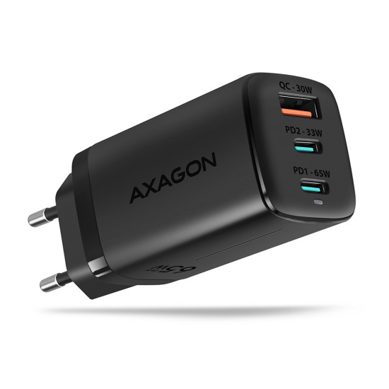 Axagon ACU-DPQ65 mobile device charger Mobile phone, Netbook, Laptop, Smartphone, Smartwatch, Tablet, Universal Black AC Fast charging Indoor Axagon ACU-DPQ65 mobile device charger Mobile phone, Netbook, Laptop, Smartphone, Smartwatch, Tablet, Universal Black AC Fast charging Indoor