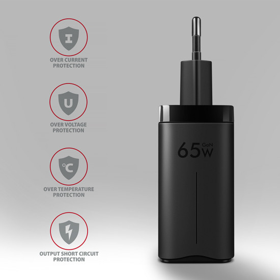Axagon ACU-DPQ65 mobile device charger Mobile phone, Netbook, Laptop, Smartphone, Smartwatch, Tablet, Universal Black AC Fast charging Indoor Axagon ACU-DPQ65 mobile device charger Mobile phone, Netbook, Laptop, Smartphone, Smartwatch, Tablet, Universal Black AC Fast charging Indoor