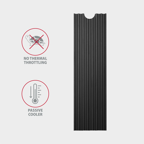 Axagon CLR-M2L3 computer cooling system M.2 NVMe SSD, Solid-state drive Heatsink/Radiator Black 1 pc(s) Axagon CLR-M2L3 computer cooling system M.2 NVMe SSD, Solid-state drive Heatsink/Radiator Black 1 pc(s)