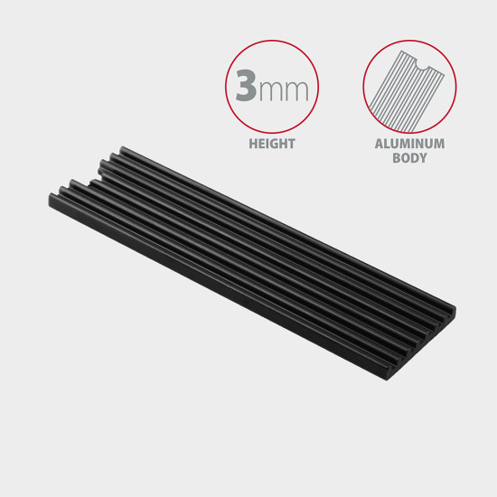 Axagon CLR-M2L3 computer cooling system M.2 NVMe SSD, Solid-state drive Heatsink/Radiator Black 1 pc(s) Axagon CLR-M2L3 computer cooling system M.2 NVMe SSD, Solid-state drive Heatsink/Radiator Black 1 pc(s)