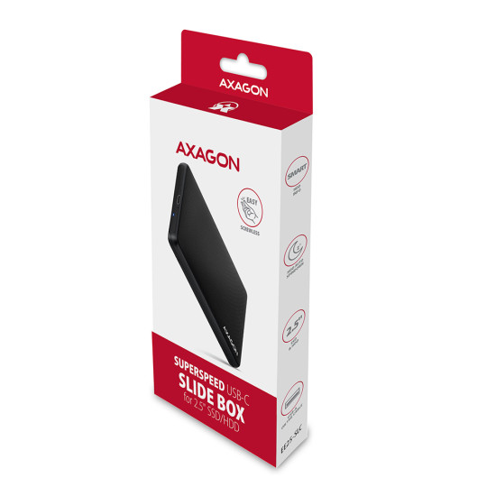 AXAGON EE25-SLC USB-C 3.2 Gen1 - SATA 6G 2.5" SLIDE box BLACK AXAGON EE25-SLC USB-C 3.2 Gen1 - SATA 6G 2.5" SLIDE box BLACK