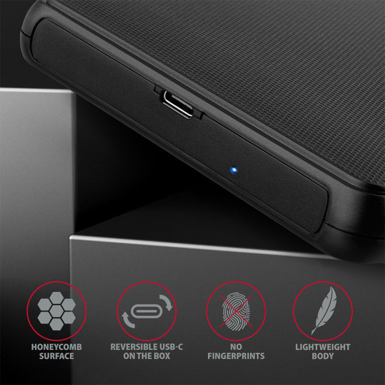 AXAGON EE25-SLC USB-C 3.2 Gen1 - SATA 6G 2.5" SLIDE box BLACK AXAGON EE25-SLC USB-C 3.2 Gen1 - SATA 6G 2.5" SLIDE box BLACK