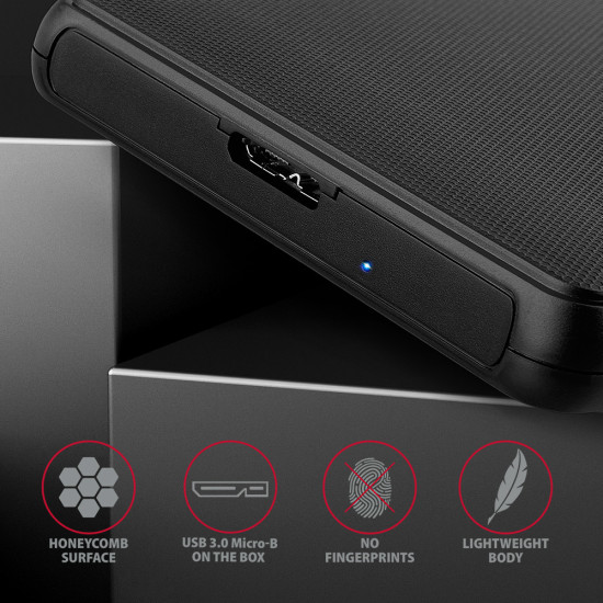 Axagon EE25-SL storage drive enclosure HDD/SSD enclosure Black 2.5" Axagon EE25-SL storage drive enclosure HDD/SSD enclosure Black 2.5"