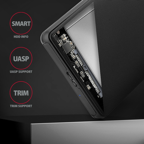 Axagon EE25-SL storage drive enclosure HDD/SSD enclosure Black 2.5" Axagon EE25-SL storage drive enclosure HDD/SSD enclosure Black 2.5"