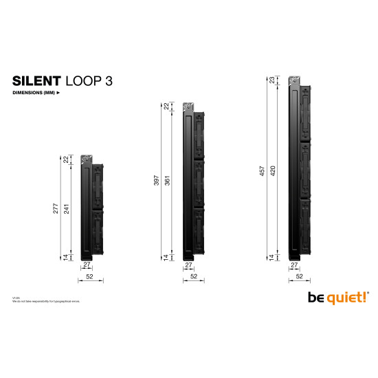 be quiet! Silent Loop 3 240 mm Processor All-in-one liquid cooler 12 cm Black 1 pc(s) be quiet! Silent Loop 3 240 mm Processor All-in-one liquid cooler 12 cm Black 1 pc(s)