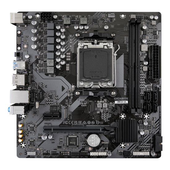 Mainboard|GIGABYTE|AMD A620|SAM5|Micro-ATX|Memory DDR5|Memory slots 2|1xPCI-Express 3.0 16x|1xPCI-Express 4.0 16x|1xM.2|1xHDMI|1xDisplayPort|4xUSB 2.0|2xUSB 3.2|1xPS/2|1xRJ45|3xAudio port|A620MH1.2 Mainboard|GIGABYTE|AMD A620|SAM5|Micro-ATX|Memory DDR5|Memory slots 2|1xPCI-Express 3.0 16x|1xPCI-Express 4.0 16x|1xM.2|1xHDMI|1xDisplayPort|4xUSB 2.0|2xUSB 3.2|1xPS/2|1xRJ45|3xAudio port|A620MH1.2