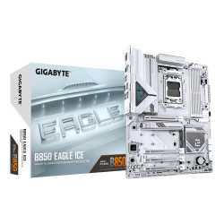 B850 EAGLE ICE Motherboard - AMD Ryzen 9000 Series CPUs, 8+2+2 Phases Digital VRM, up to 8200MHz DDR5 (O.C), 1xPCIe 5.0 + 2xPCIe 4.0 M.2, 2.5 GbE LAN, USB 3.2 Gen 2