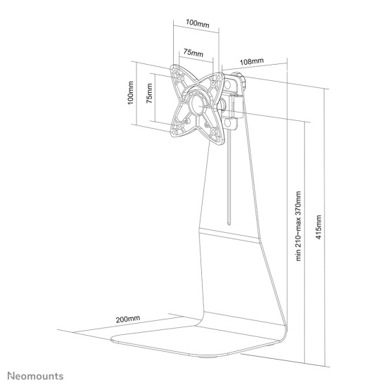 Neomounts FPMA-D850BLACK Monitor stand 10-27" Neomounts FPMA-D850BLACK Monitor stand 10-27"