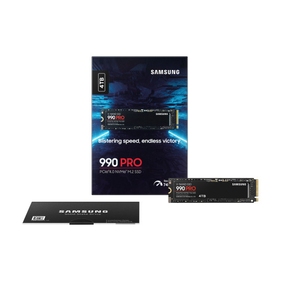 SSD|SAMSUNG|990 PRO|4TB|M.2|PCIe Gen4|NVMe|TLC|Write speed 6900 MBytes/sec|Read speed 7450 MBytes/sec|2.3mm|TBW 2400 TB|MTBF 1500000 hours|MZ-V9P4T0BW SSD|SAMSUNG|990 PRO|4TB|M.2|PCIe Gen4|NVMe|TLC|Write speed 6900 MBytes/sec|Read speed 7450 MBytes/sec|2.3mm|TBW 2400 TB|MTBF 1500000 hours|MZ-V9P4T0BW