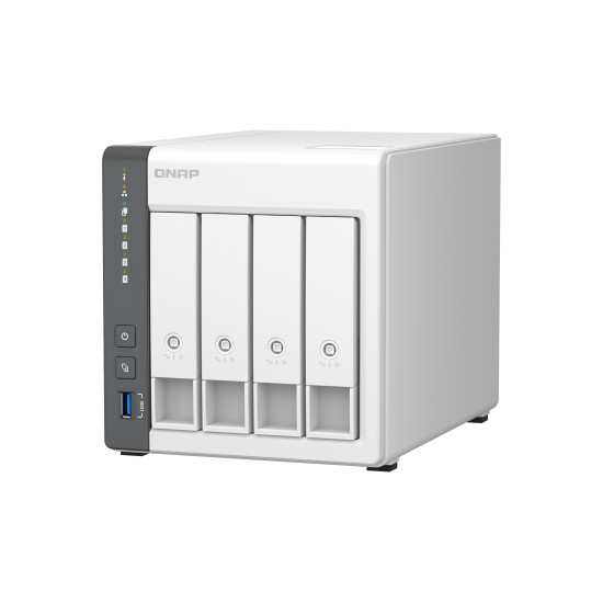 QNAP TS-433 NAS Tower ARM Cortex-A55 4 GB 0 TB QNAP QTS White QNAP TS-433 NAS Tower ARM Cortex-A55 4 GB 0 TB QNAP QTS White
