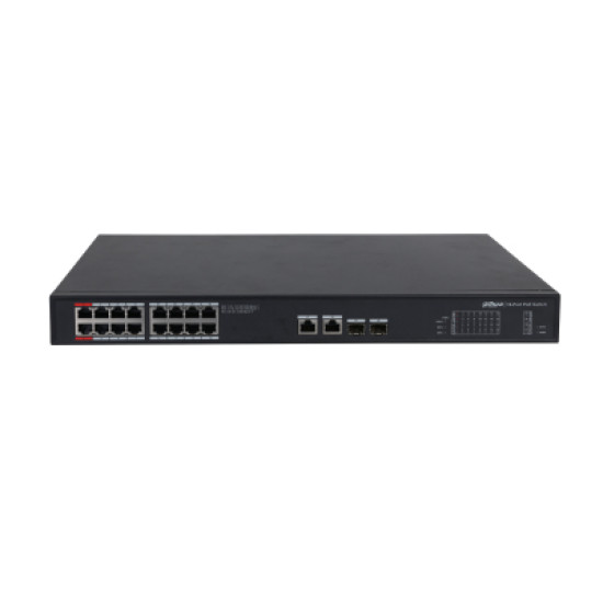 Dahua Technology PoE PFS3220-16GT-240 network switch Unmanaged L2 Gigabit Ethernet (10/100/1000) Power over Ethernet (PoE) Black Dahua Technology PoE PFS3220-16GT-240 network switch Unmanaged L2 Gigabit Ethernet (10/100/1000) Power over Ethernet (PoE) Black