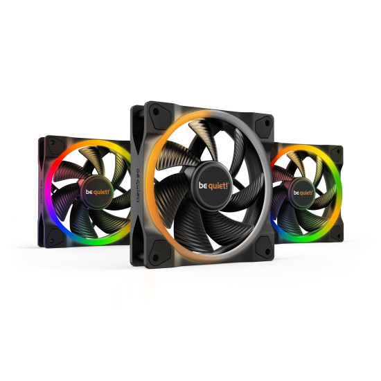be quiet! Light Wings 120mm ARGB PWM Fan Black 3 Pack be quiet! Light Wings 120mm ARGB PWM Fan Black 3 Pack