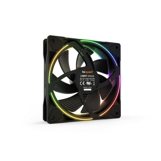 be quiet! Light Wings 120mm ARGB PWM Fan Black 3 Pack be quiet! Light Wings 120mm ARGB PWM Fan Black 3 Pack
