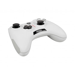 MSI FORCE GC20 V2 WHITE Gaming Controller 'PC and Android ready, Wired, adjustable D-Pad cover, Dual vibration motors, Ergonomic design, detachable cables'
