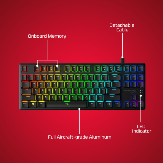 HyperX Alloy Origins Core - Mechanical Gaming Keyboard - HX Blue (USLayout) (HX-KB7BLX-US) HyperX Alloy Origins Core - Mechanical Gaming Keyboard - HX Blue (USLayout) (HX-KB7BLX-US)