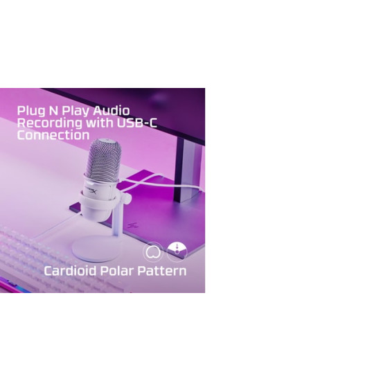 MICROPHONE HYPERX SOLOCAST/WHITE 519T2AA HYPERX