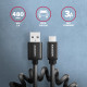 Axagon BUCM-AM10TB USB cable USB 2.0 0.6 m USB C USB A Black Axagon BUCM-AM10TB USB cable USB 2.0 0.6 m USB C USB A Black