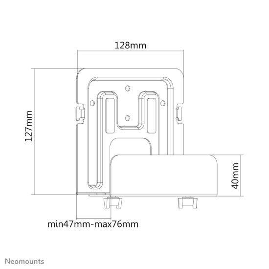 Neomounts AWL-450BL Media player holder - universal Neomounts AWL-450BL Media player holder - universal