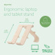 Laptop and tablet stand R-Go Treepod, ergonomic and modular, adjustable, biobased