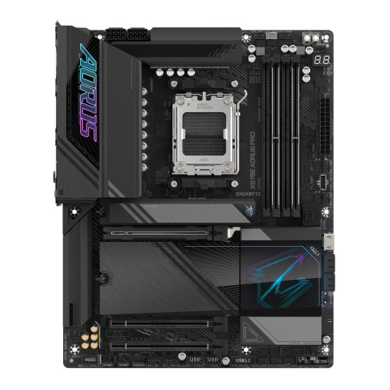 Mainboard|GIGABYTE|AMD X870E|SAM5|ATX|Memory DDR5|Memory slots 4|1xPCI-Express 3.0 4x|1xPCI-Express 4.0 4x |1xPCI-Express 5.0 16x|4xM.2|1xHDMI|2xUSB 2.0|7xUSB 3.2|2xUSB-C|1xOptical S/PDIF|1xRJ45|2xAudio port|X870EAORUSPRO1.1 Mainboard|GIGABYTE|AMD X870E|SAM5|ATX|Memory DDR5|Memory slots 4|1xPCI-Express 3.0 4x|1xPCI-Express 4.0 4x |1xPCI-Express 5.0 16x|4xM.2|1xHDMI|2xUSB 2.0|7xUSB 3.2|2xUSB-C|1xOptical S/PDIF|1xRJ45|2xAudio port|X870EAORUSPRO1.1