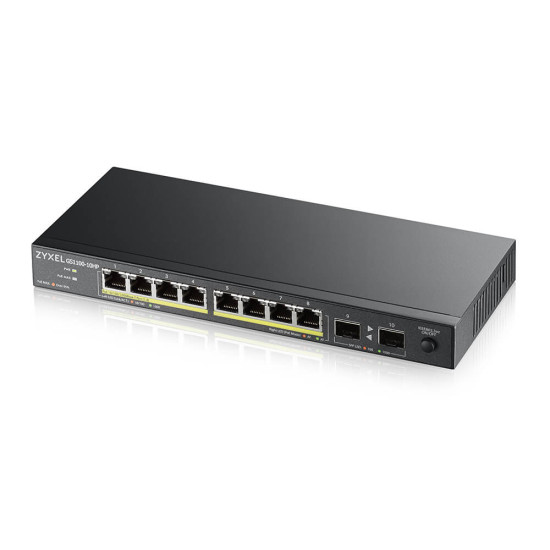 Zyxel GS1100-10HP v2 Unmanaged Gigabit Ethernet (10/100/1000) Power over Ethernet (PoE) Black Zyxel GS1100-10HP v2 Unmanaged Gigabit Ethernet (10/100/1000) Power over Ethernet (PoE) Black