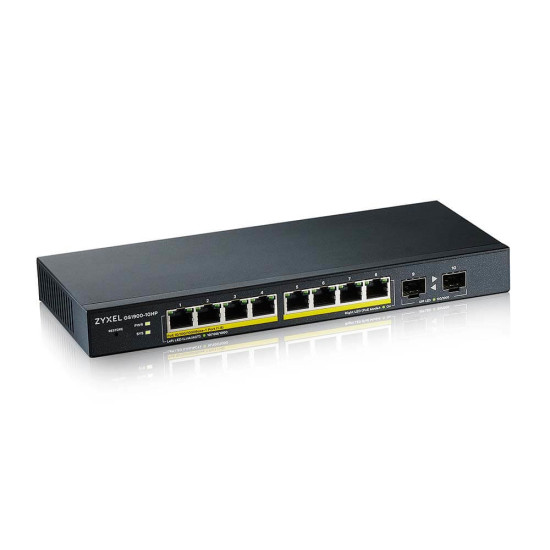 Zyxel GS1900-10HP Managed L2 Gigabit Ethernet (10/100/1000) Power over Ethernet (PoE) Black Zyxel GS1900-10HP Managed L2 Gigabit Ethernet (10/100/1000) Power over Ethernet (PoE) Black