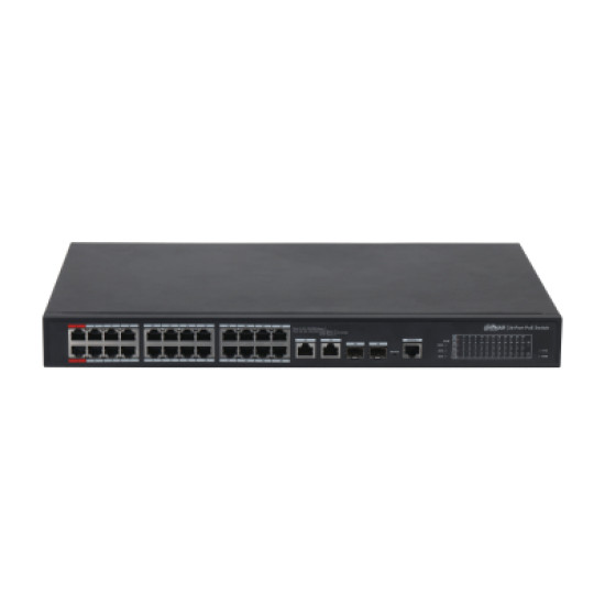 Dahua Technology PoE DH-PFS4226-24ET-360-V3 network switch Managed L2 Gigabit Ethernet (10/100/1000) Power over Ethernet (PoE) Black Dahua Technology PoE DH-PFS4226-24ET-360-V3 network switch Managed L2 Gigabit Ethernet (10/100/1000) Power over Ethernet (PoE) Black